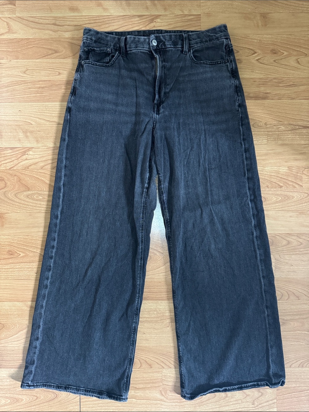 american eagle curvy wide leg jeans